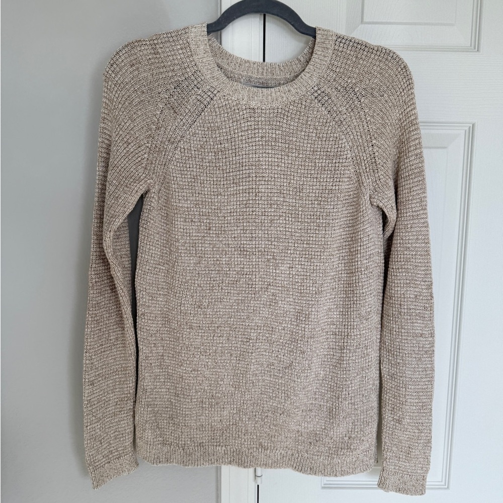 Bass Oatmeal 100% Cotton Lightweight Sweater - Size S